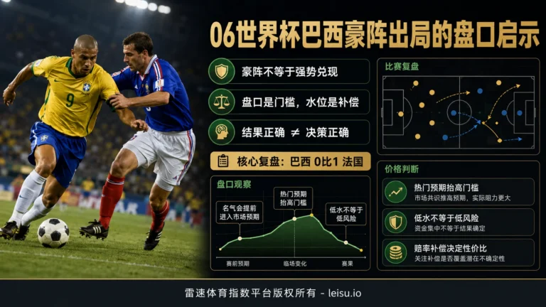 06世界杯巴西豪阵出局的盘口启示