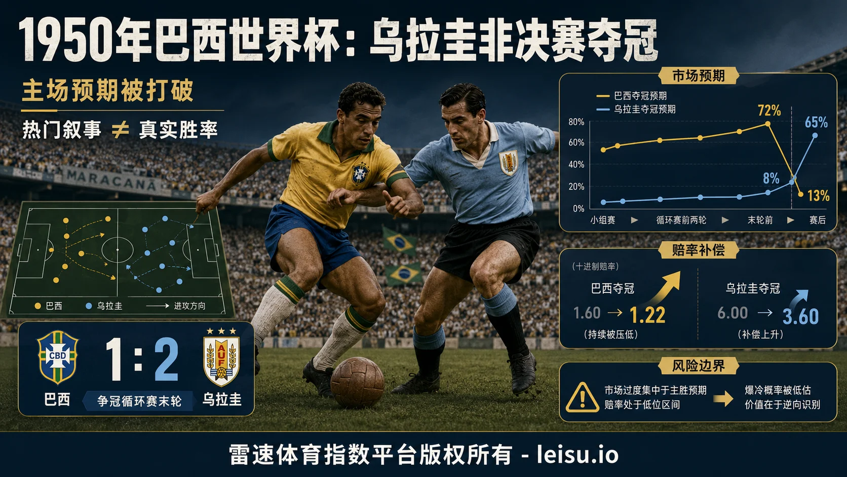 1950巴西世界杯乌拉圭非决赛夺冠与盘口预期