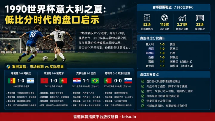 1990世界杯意大利之夏：低比分时代的盘口启示