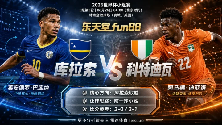 2026世界杯小组赛E组第3轮分析：库拉索 vs 科特迪瓦｜库拉索让步更深，穿盘关键看转换效率
