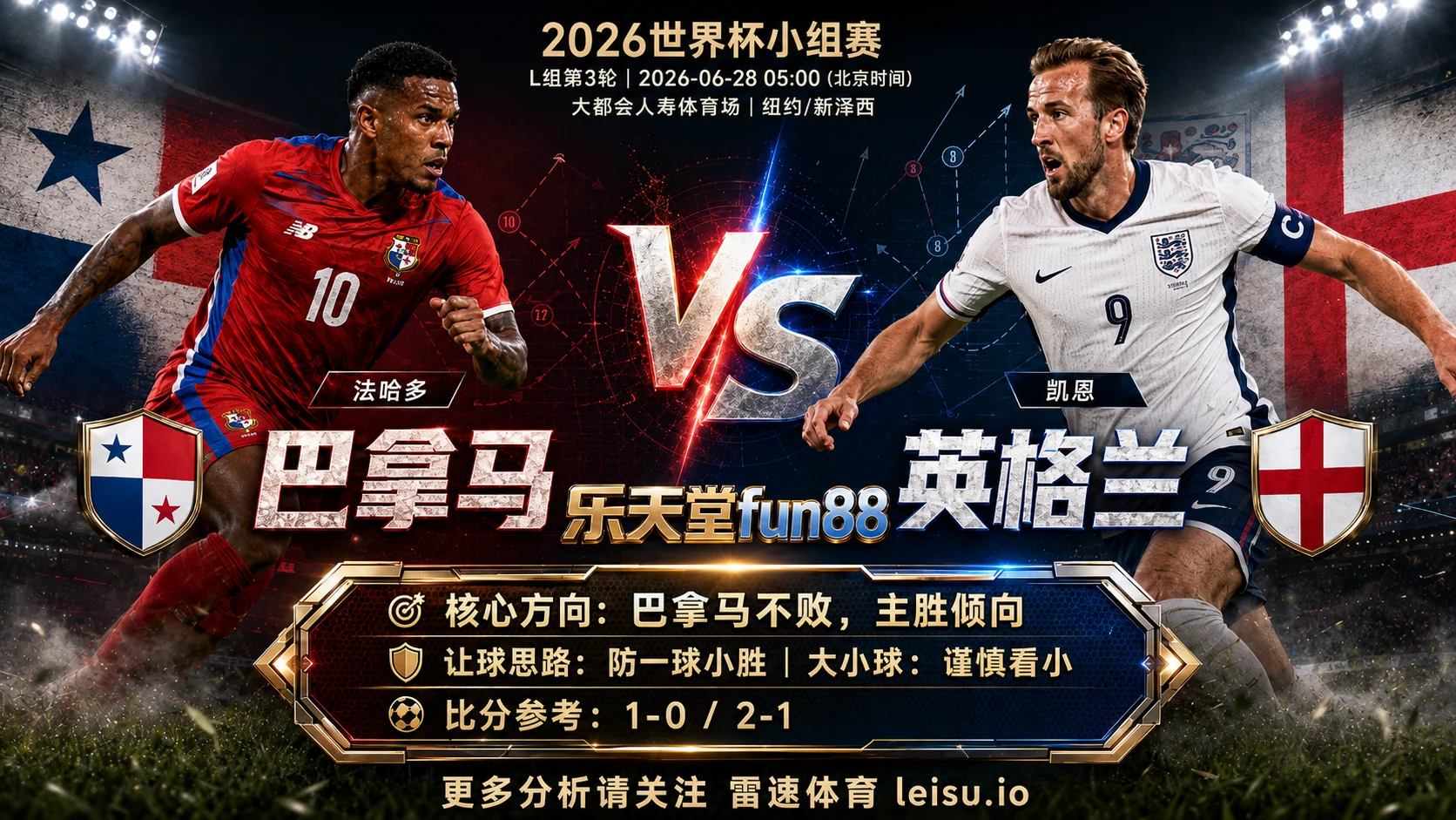 2026世界杯小组赛L组第3轮分析:巴拿马 vs 英格兰|巴拿马方向略占优,让球成败看节奏控制