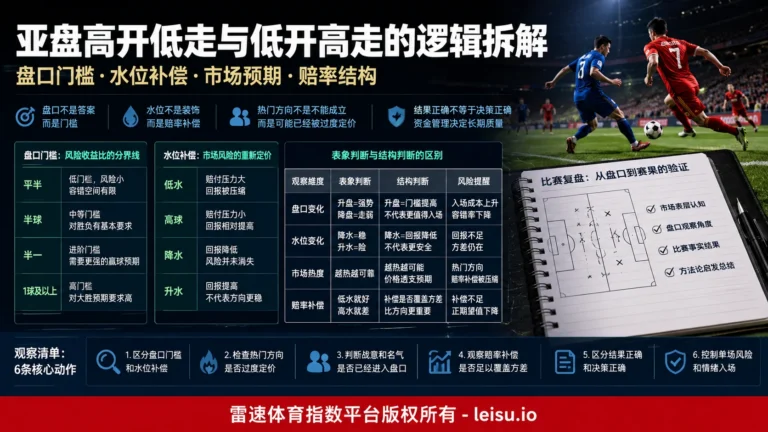 5年足彩老玩家如何从亚盘水位看清价格偏差