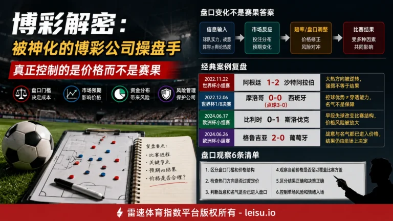 博彩解密：被神化的博彩公司操盘手，真正控制的是价格而不是赛果