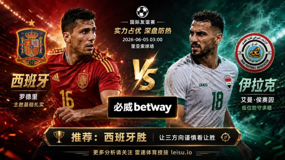 国际赛前瞻：西班牙队 vs 伊拉克队｜实力差距明显，深盘更考验节奏控制