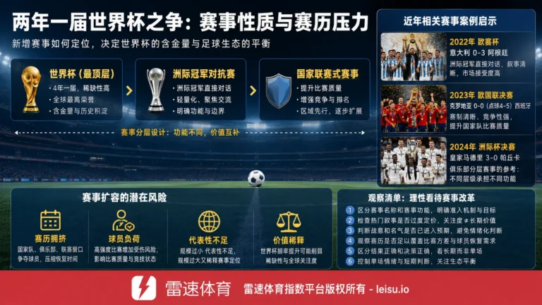 国际足联副主席谈两年一届世界杯：赛事周期之争，关键不只是办得更频繁
