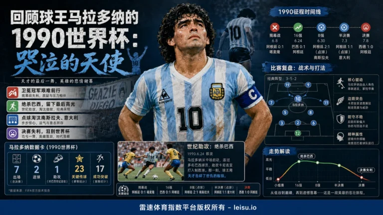 回顾球王马拉多纳的1990世界杯：眼泪、争议与最后的天才一击