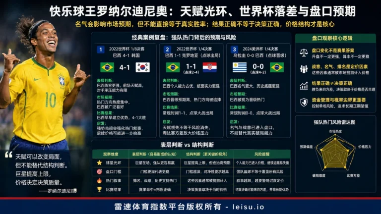 快乐球王罗纳尔迪尼奥：天赋光环、世界杯落差与盘口预期