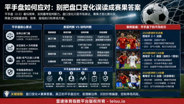 平手盘如何应对：别把盘口变化误读成赛果答案