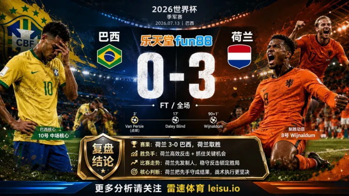 世界杯2014季军赛：巴西 vs 荷兰 复盘｜荷兰把先手守成结果