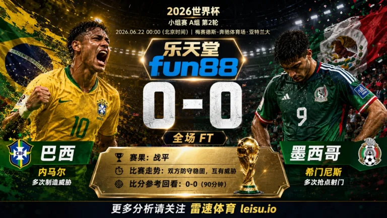 世界杯2014小组赛：巴西 vs 墨西哥 复盘｜90分钟互交白卷，压力留到终点