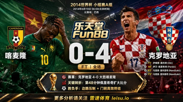 世界杯2014小组赛：喀麦隆 vs 克罗地亚 复盘｜4个进球把强弱写到终场