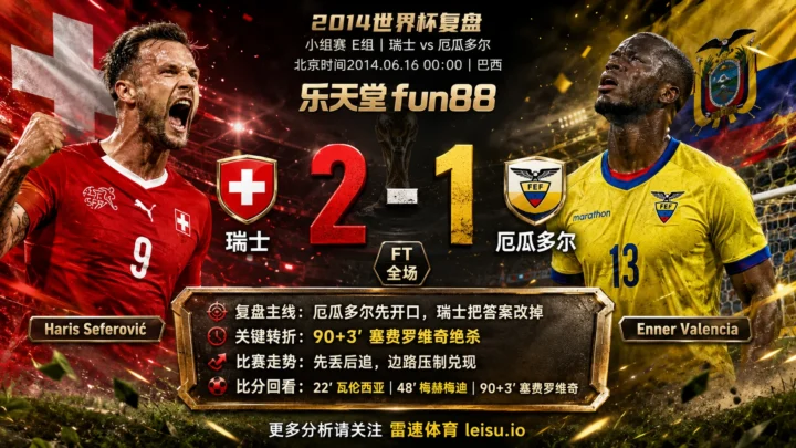 世界杯2014小组赛：瑞士 vs 厄瓜多尔 复盘｜厄瓜多尔先开口，瑞士把答案改掉