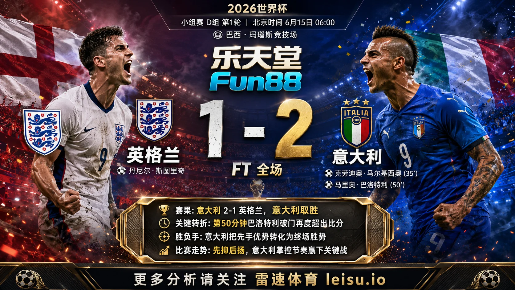 世界杯2014小组赛：英格兰 vs 意大利 复盘｜意大利把先手守成结果