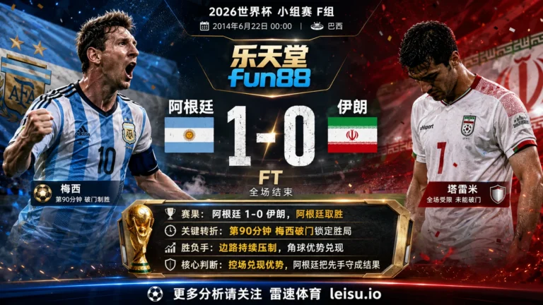 世界杯2014小组赛：阿根廷 vs 伊朗 复盘｜阿根廷把先手守成结果