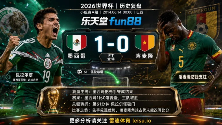 世界杯2014小组赛：墨西哥 vs 喀麦隆 复盘｜墨西哥把先手守成结果