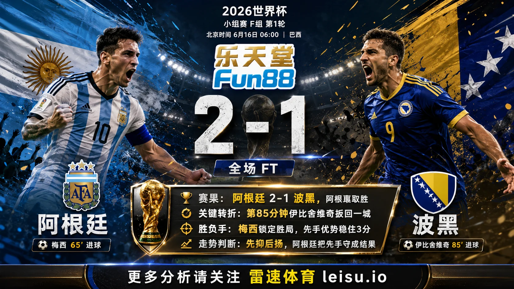 世界杯2014小组赛：阿根廷 vs 波黑 复盘｜阿根廷把先手守成结果