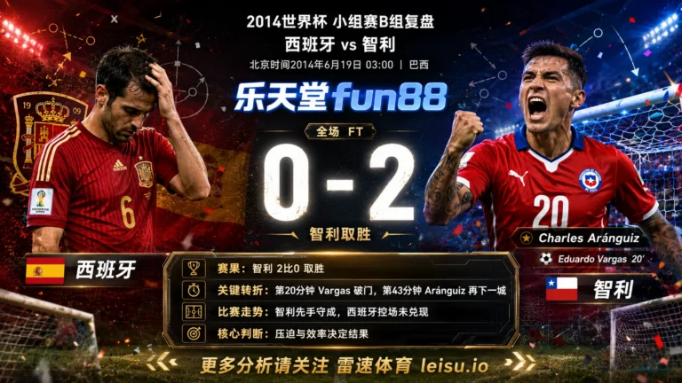 世界杯2014小组赛：西班牙 vs 智利 复盘｜智利把先手守成结果