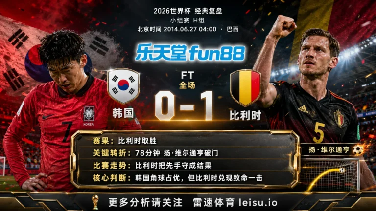 世界杯2014小组赛：韩国 vs 比利时 复盘｜比利时把先手守成结果