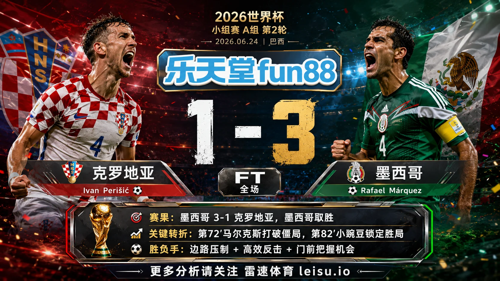 世界杯2014小组赛：克罗地亚 vs 墨西哥 复盘｜4个进球把强弱写到终场