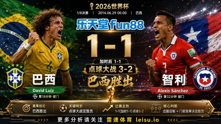 世界杯20141/8决赛：巴西 vs 智利 复盘｜点球点把巴西送过终点