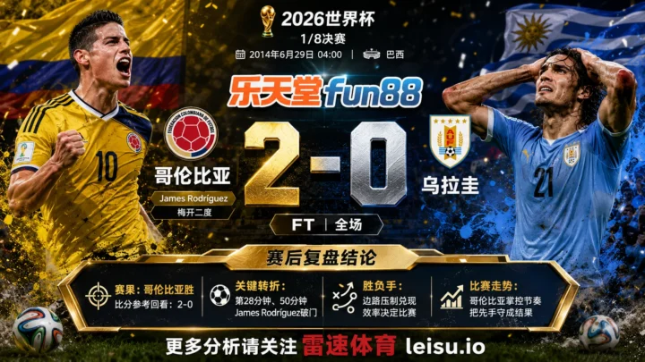 世界杯20141/8决赛：哥伦比亚 vs 乌拉圭 复盘｜哥伦比亚把先手守成结果