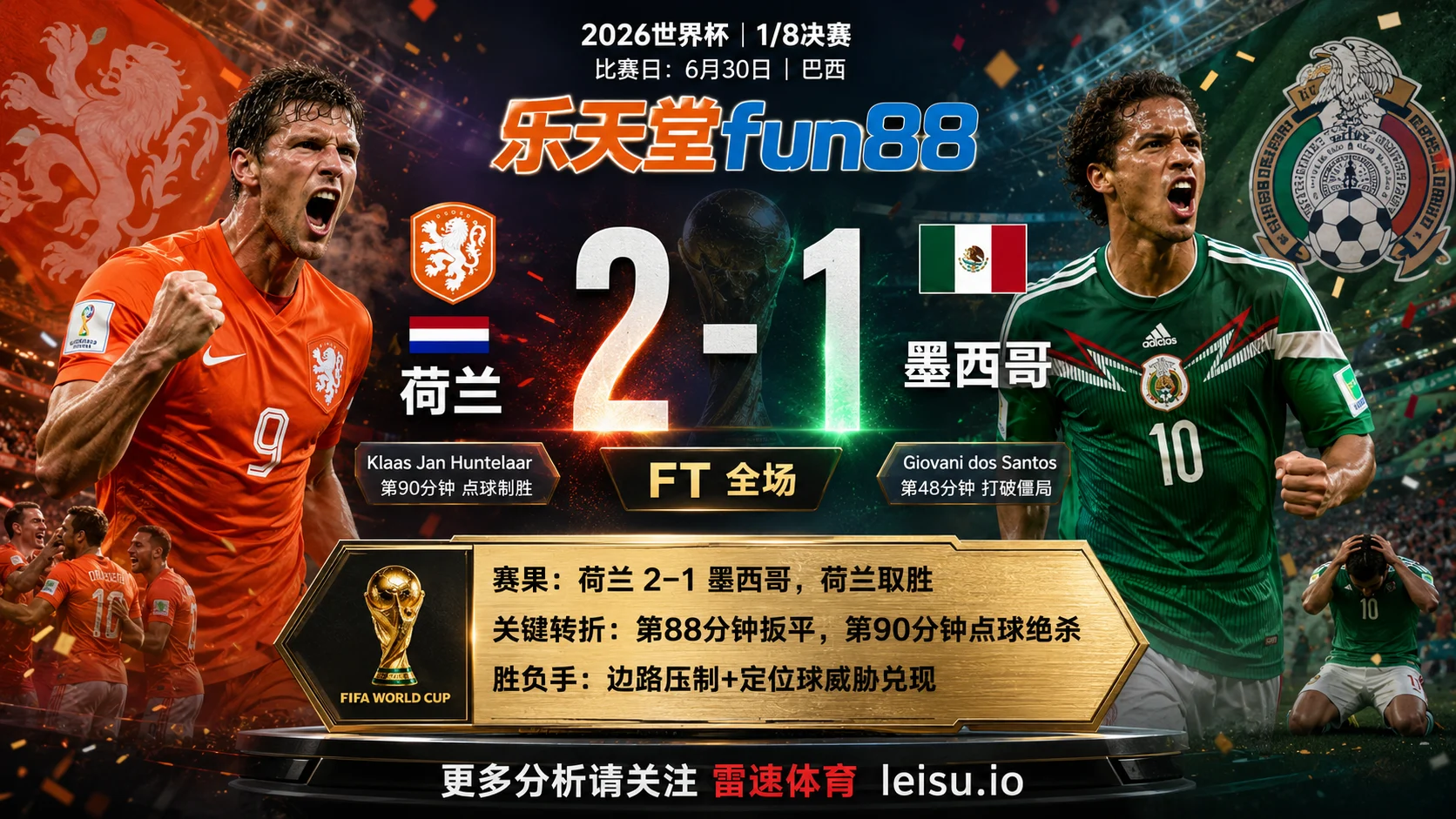 世界杯20141/8决赛：荷兰 vs 墨西哥 复盘｜墨西哥先开口，荷兰把答案改掉