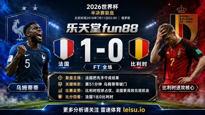 世界杯2018半决赛：法国 vs 比利时 复盘｜法国把先手守成结果