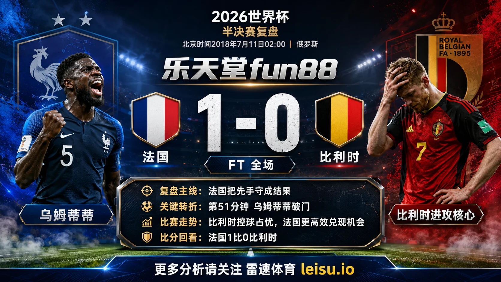 世界杯2018半决赛：法国 vs 比利时 复盘｜法国把先手守成结果