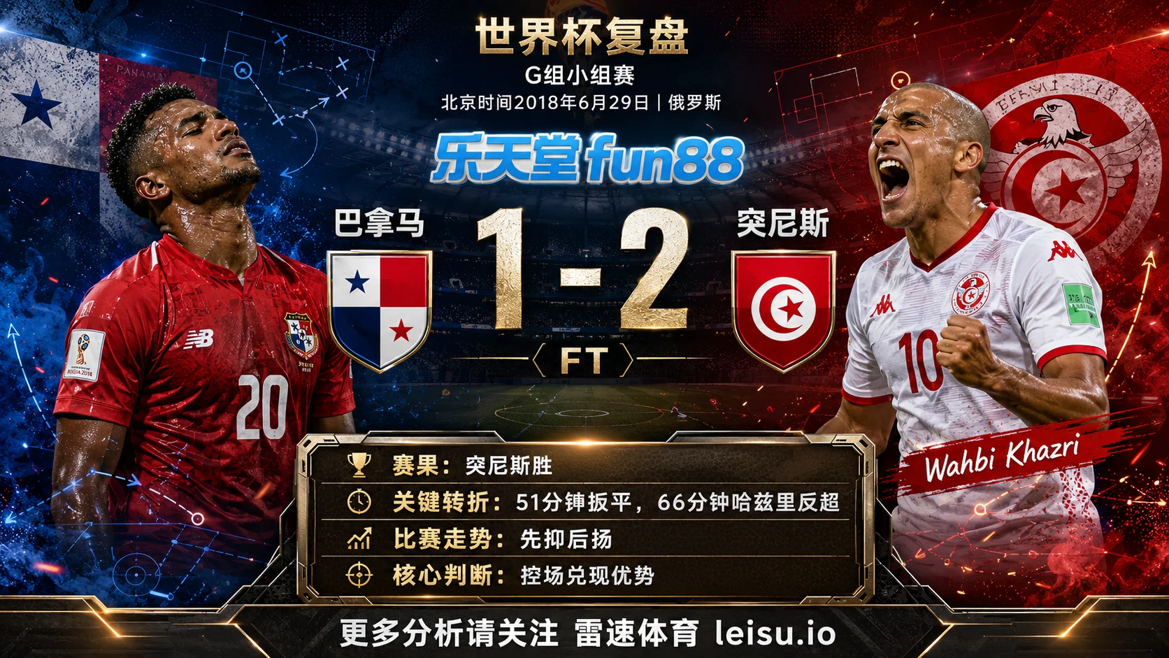 世界杯2018小组赛：巴拿马 vs 突尼斯 复盘｜巴拿马先开口，突尼斯把答案改掉