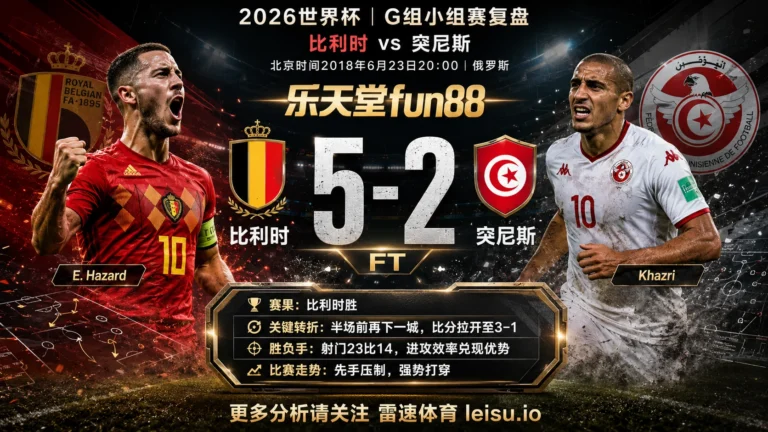 世界杯2018小组赛：比利时 vs 突尼斯 复盘｜7个进球把强弱写到终场