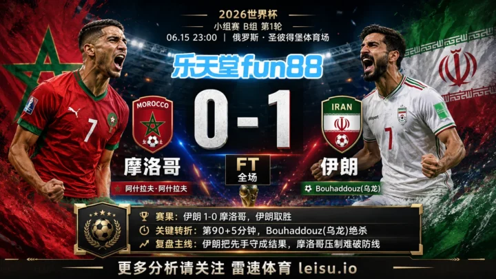世界杯2018小组赛：摩洛哥 vs 伊朗 复盘｜伊朗把先手守成结果