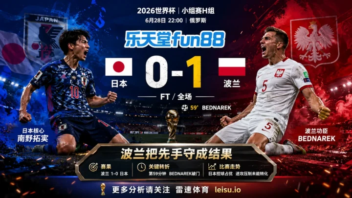 世界杯2018小组赛：日本 vs 波兰 复盘｜波兰把先手守成结果