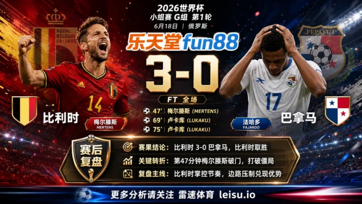 世界杯2018小组赛：比利时 vs 巴拿马 复盘｜比利时把先手守成结果