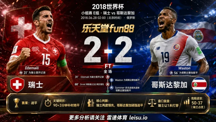 世界杯2018小组赛：瑞士 vs 哥斯达黎加 复盘｜2比2把小组账本重新翻开