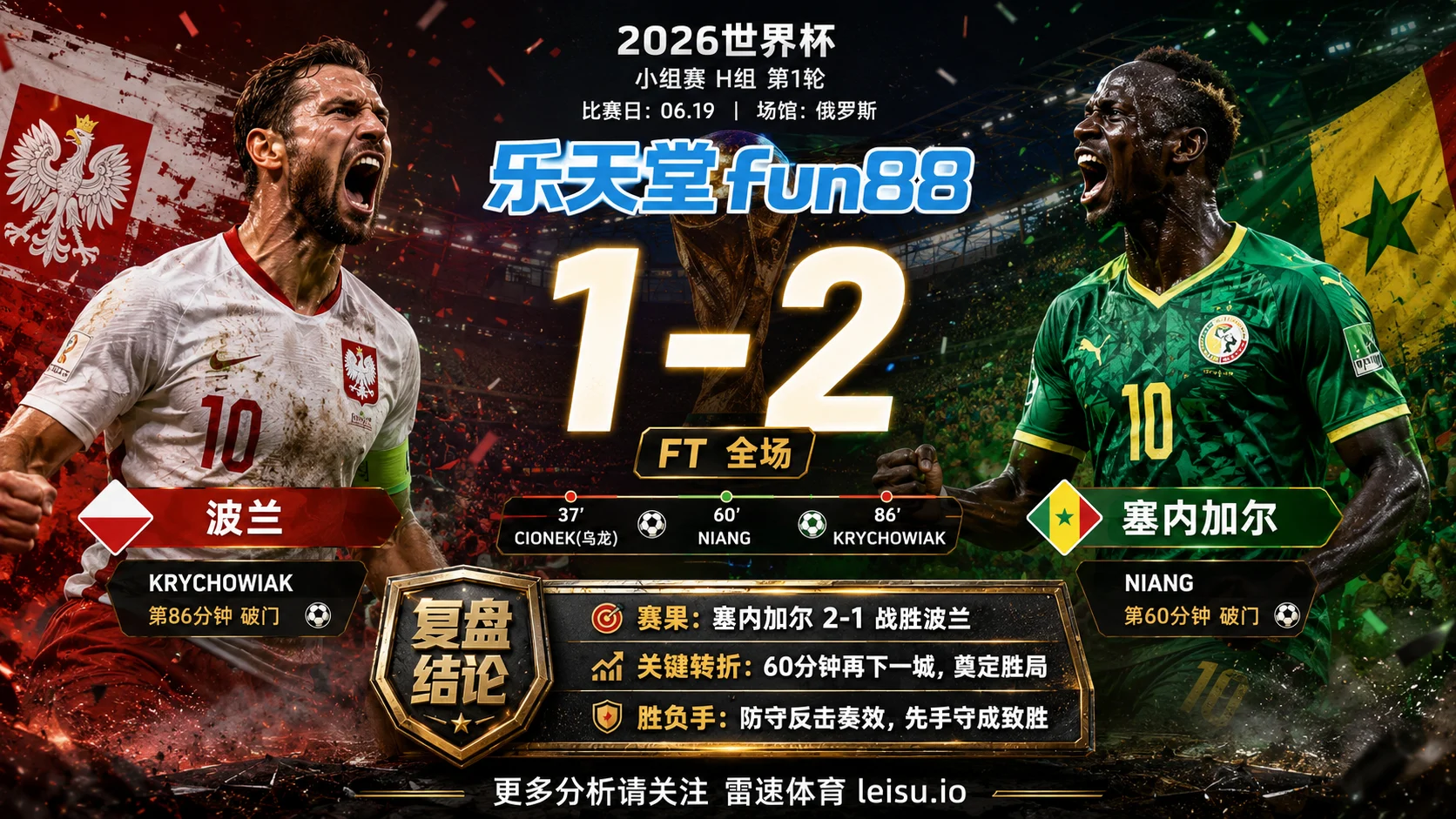 世界杯2018小组赛：波兰 vs 塞内加尔 复盘｜塞内加尔把先手守成结果