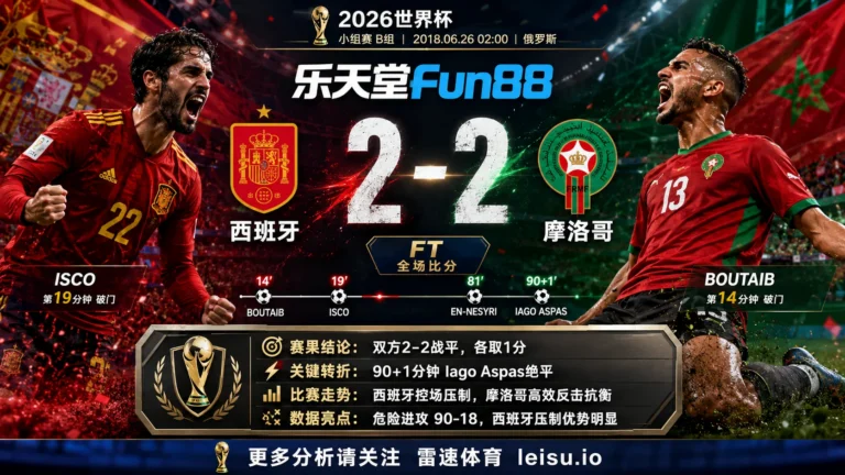 世界杯2018小组赛：西班牙 vs 摩洛哥 复盘｜2比2把小组账本重新翻开