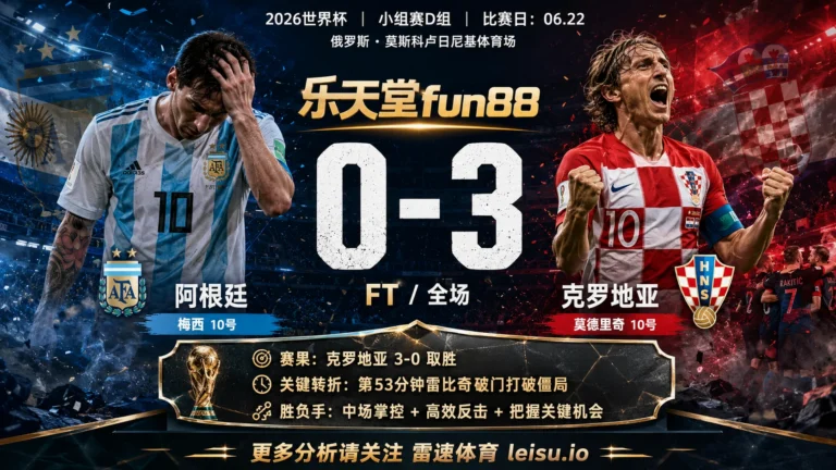世界杯2018小组赛：阿根廷 vs 克罗地亚 复盘｜克罗地亚把先手守成结果