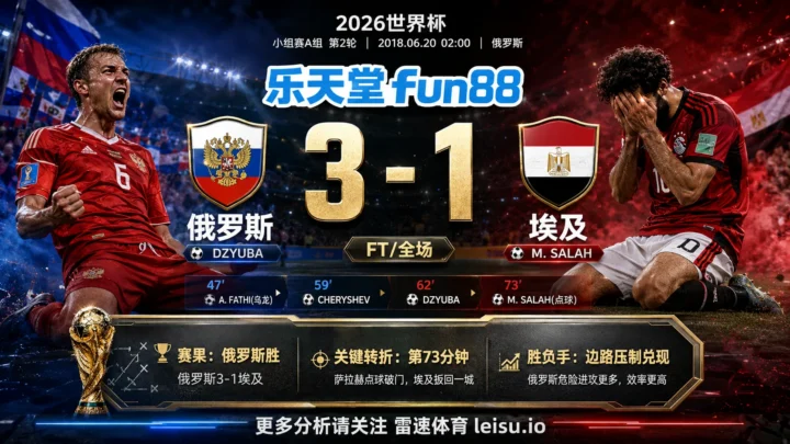 世界杯2018小组赛：俄罗斯 vs 埃及 复盘｜4个进球把强弱写到终场