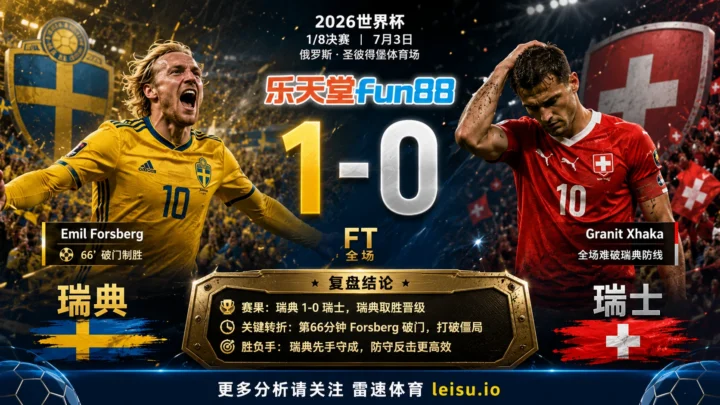 世界杯20181/8决赛：瑞典 vs 瑞士 复盘｜瑞典把先手守成结果