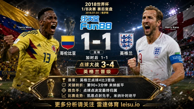 世界杯20181/8决赛：哥伦比亚 vs 英格兰 复盘｜点球点把英格兰送过终点