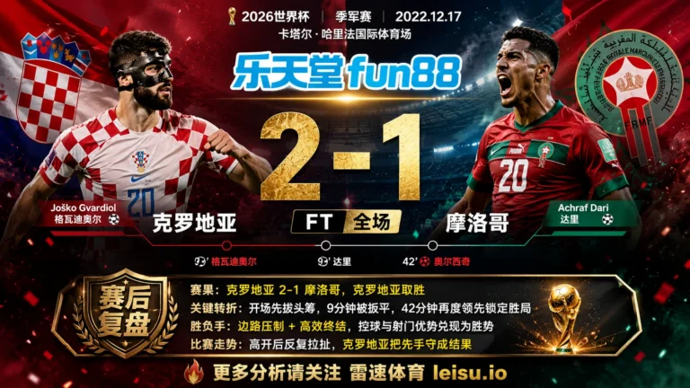 世界杯2022季军赛：克罗地亚 vs 摩洛哥 复盘｜克罗地亚把先手守成结果