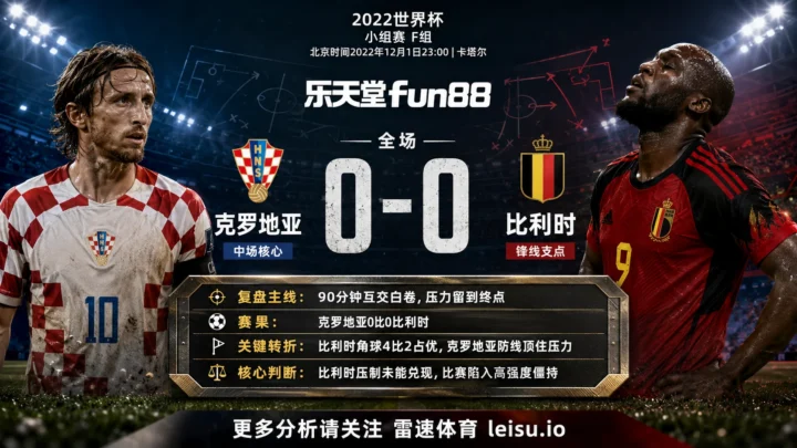 世界杯2022小组赛：克罗地亚 vs 比利时 复盘｜90分钟互交白卷，压力留到终点