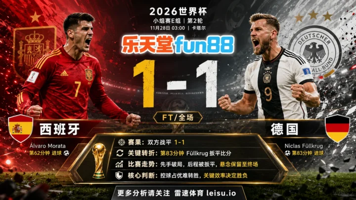 世界杯2022小组赛：西班牙 vs 德国 复盘｜1比1把小组账本重新翻开