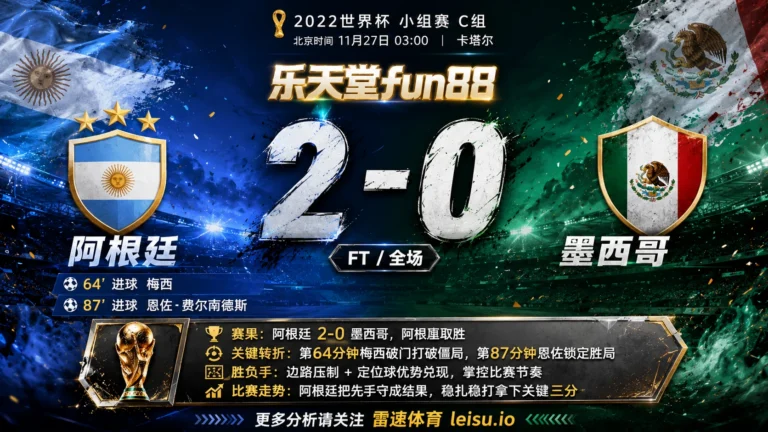 世界杯2022小组赛：阿根廷 vs 墨西哥 复盘｜阿根廷把先手守成结果