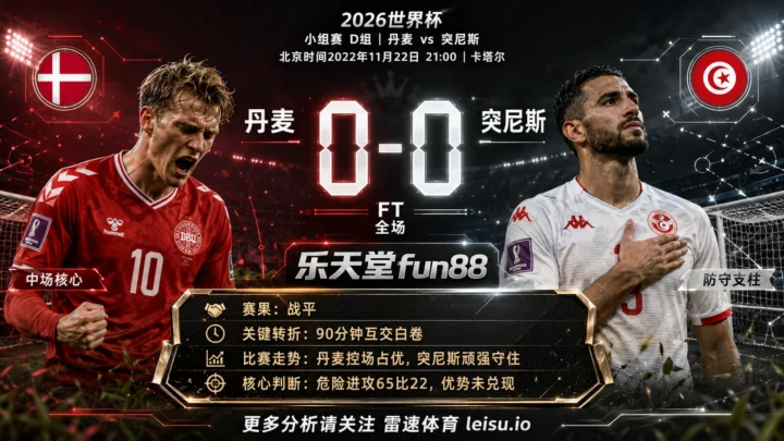 世界杯2022小组赛：丹麦 vs 突尼斯 复盘｜90分钟互交白卷，压力留到终点