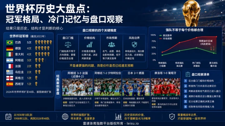 世界杯第一届到第二十二届重要内容大盘点：冠军格局、冷门记忆与盘口观察