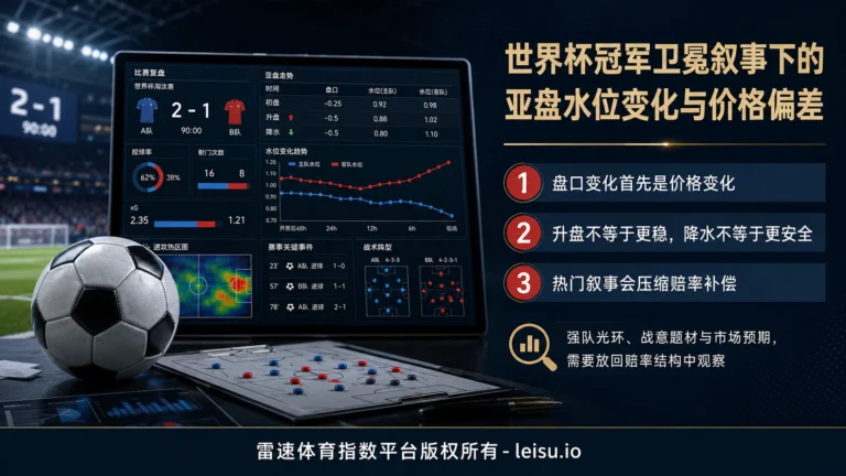 世界杯冠军卫冕叙事下的亚盘水位变化与价格偏差