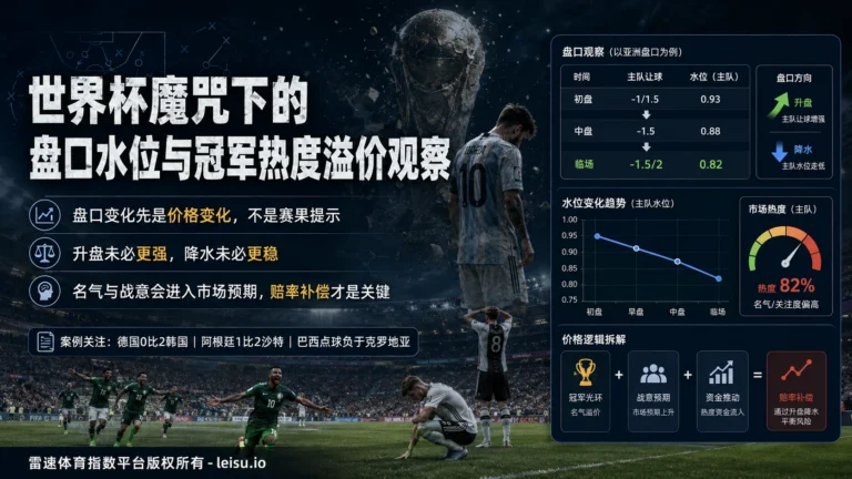 世界杯魔咒下的盘口水位与冠军热度溢价观察