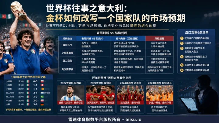 世界杯往事之意大利：金杯如何改写一个国家队的市场预期