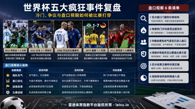 世界杯五大疯狂事件再看：冷门、争议判罚与盘口预期如何被比赛打穿